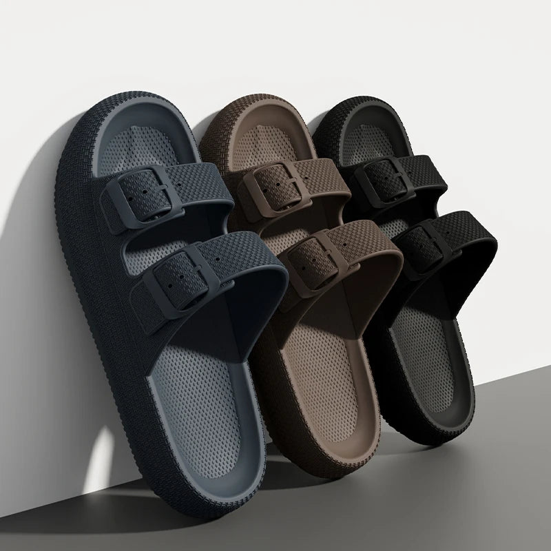 Minimal Outdoor Slide Sandals with Soft Cushioned Sole