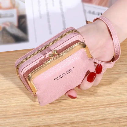 Women’s Wrist Strap Wallet – Multi-Card Slots Large Capacity Coin Purse