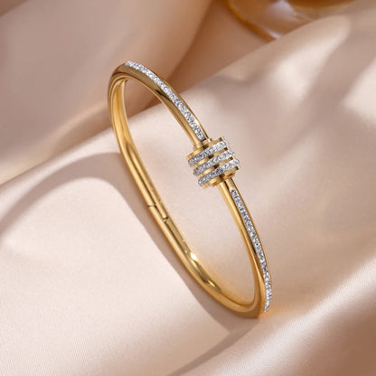 Elegant Stack Bangles Set – Sparkling Fashion Women Bracelet Gift