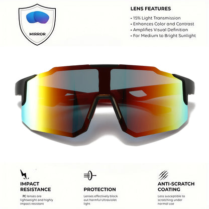 Modern Wrap Sports Eyewear – Lightweight Unisex Outdoor Sunglasses
