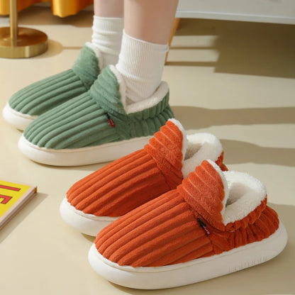Soft Plush Winter Slippers – Warm Fuzzy Indoor Comfort Shoes