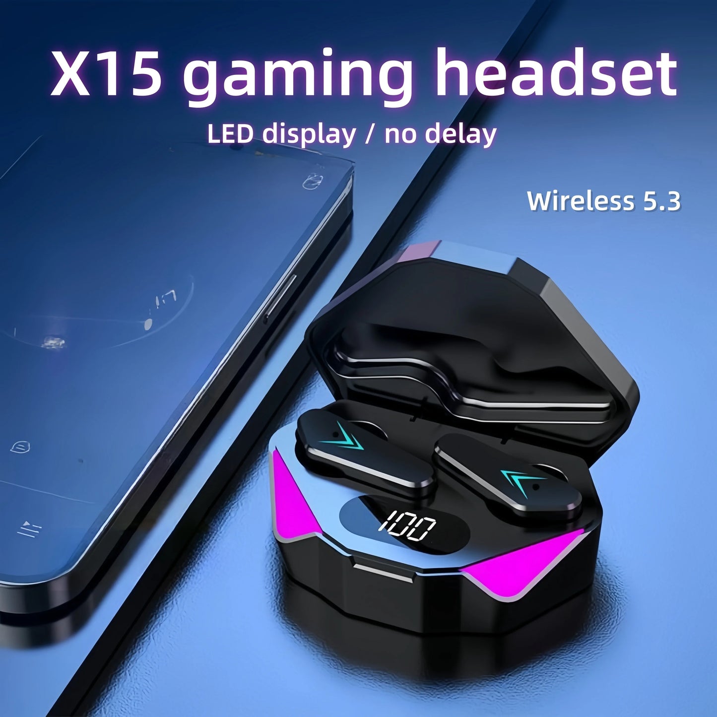 Wireless Bluetooth Earbuds with LED Display – Deep Bass Sound