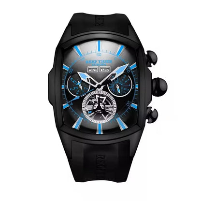 Luxury Barrel Design Automatic Watch – Stainless Steel Mechanical Edition