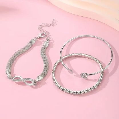 Vintage Geometric Jewelry Set with Elegant Matching Earrings & Bracelet Design