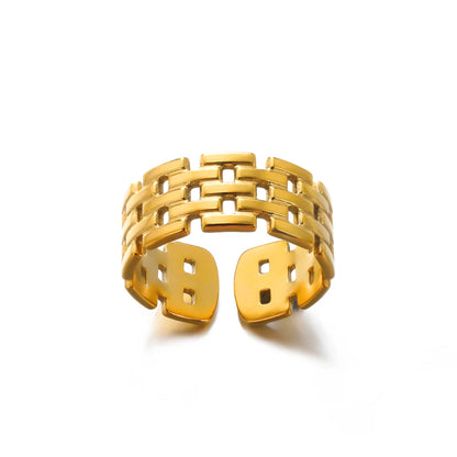 Classic Wedding Couple Rings – Gold Tone Stainless Steel Band Set