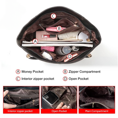 Luxury Leather Top Handle Bag – Spacious Designer Women’s Handbag