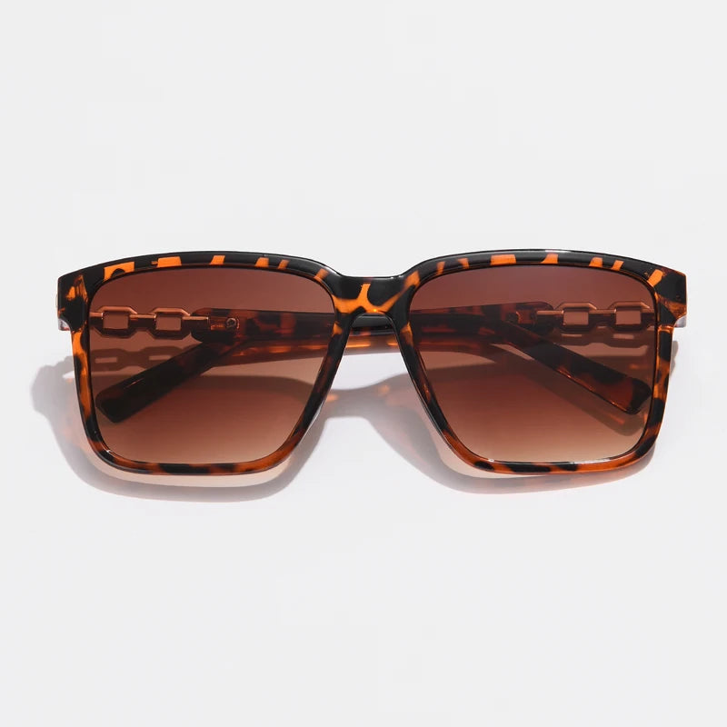 Modern Square Gradient Cycling Sunglasses with UV Protection for Women