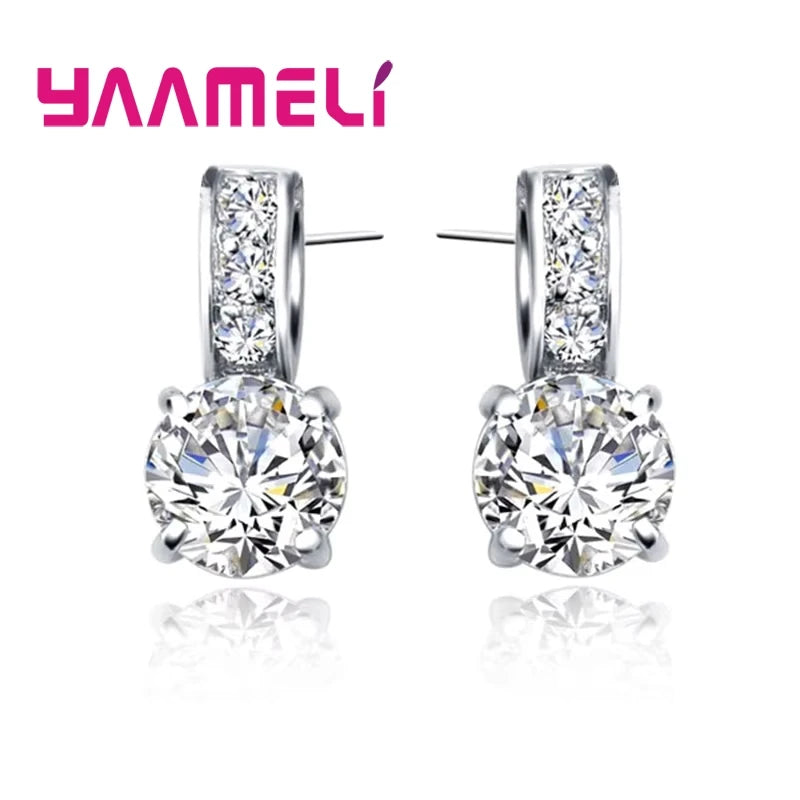 Elegant Crystal Necklace Set – Silver Tone Bridal Jewelry for Her