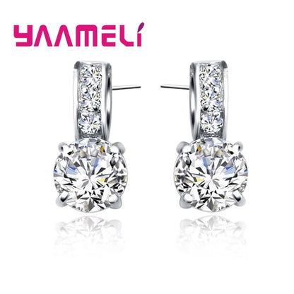 Elegant Crystal Necklace Set – Silver Tone Bridal Jewelry for Her