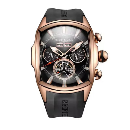 Luxury Barrel Design Automatic Watch – Stainless Steel Mechanical Edition