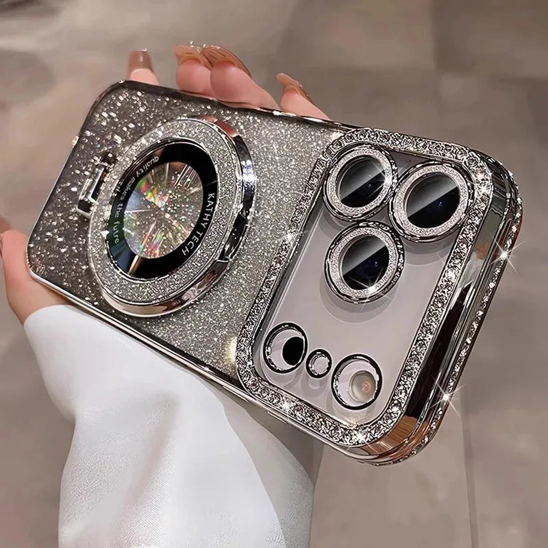 MAGNETIC CLEAR DIAMOND SHINE PHONE PROTECTION CASE