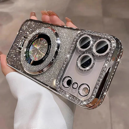 MAGNETIC CLEAR DIAMOND SHINE PHONE PROTECTION CASE