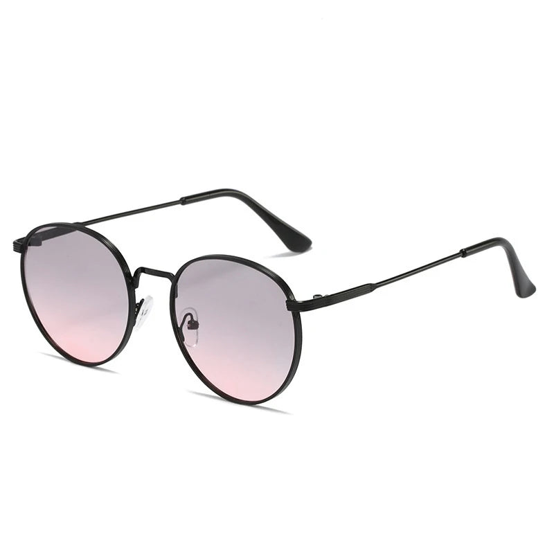 Retro Circular Sunglasses for Men & Women – Classic Metal Frame Shades