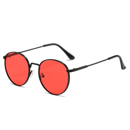 Retro Circular Sunglasses for Men & Women – Classic Metal Frame Shades