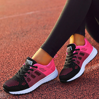 Women’s Lace-Up Casual Flats Sneakers – Soft Lightweight Everyday Shoes