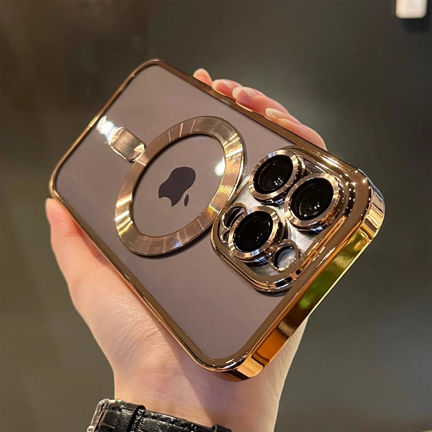 Magnetic Clear Plating Phone Case – MagSafe Compatible Shockproof Cover