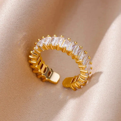 Classic Wedding Couple Rings – Gold Tone Stainless Steel Band Set