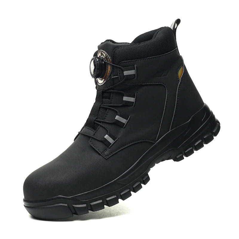 Heavy-Duty Waterproof Work Boots – Steel Toe Anti-Puncture Protection