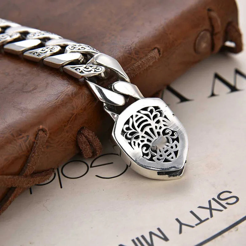 Luxury Men Lion Chain Bracelet – Bold Personality Cuban Jewelry
