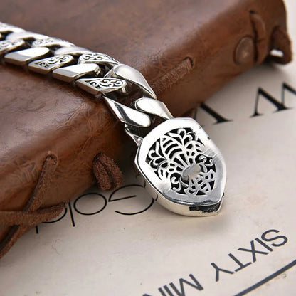 Luxury Men Lion Chain Bracelet – Bold Personality Cuban Jewelry