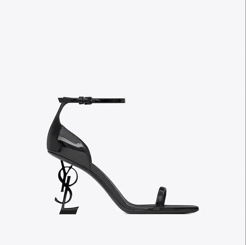 Open Toe Elegant Strap Sandals with Modern Slim Heel Summer Look
