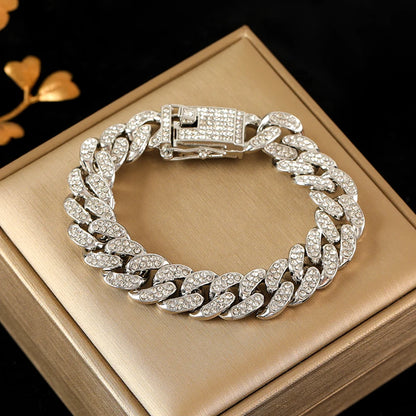 Minimalist Gold Cuban Bracelet with Waterproof Stainless Steel Design