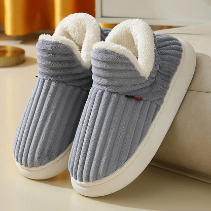 Soft Plush Winter Slippers – Warm Fuzzy Indoor Comfort Shoes
