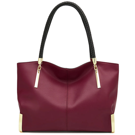 Luxury Leather Top Handle Bag – Spacious Designer Women’s Handbag