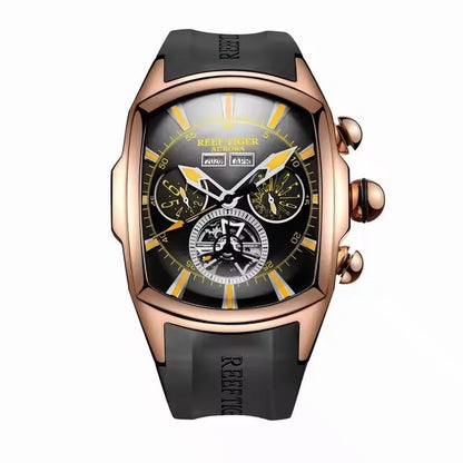Luxury Barrel Design Automatic Watch – Stainless Steel Mechanical Edition