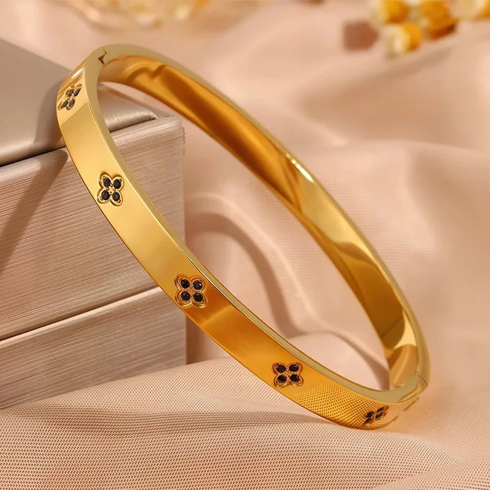 Elegant Stack Bangles Set – Sparkling Fashion Women Bracelet Gift