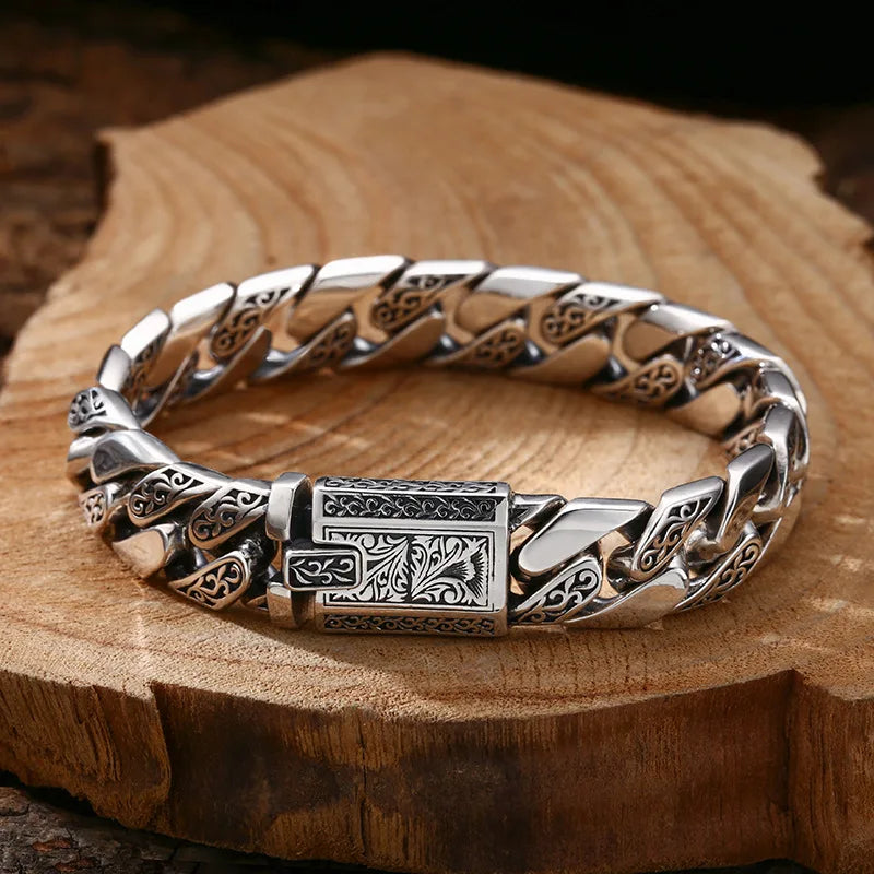 Luxury Men Lion Chain Bracelet – Bold Personality Cuban Jewelry