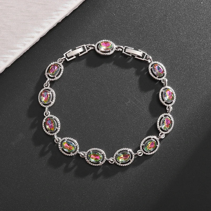 Exquisite Charm Strand Bracelet – Color Crystal Fashion Women Party Jewelry