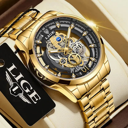 Elegant Stainless Steel Quartz Watch with Roman Numerals and Sleek Finish