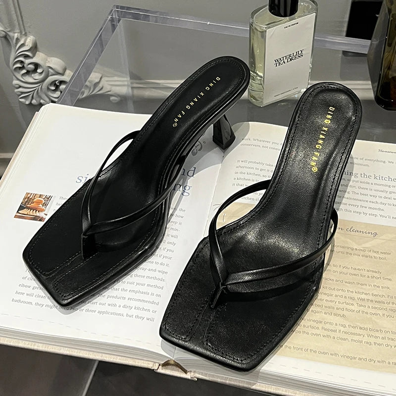 ELEGANT FASHION WOMEN HEEL SLIPPERS