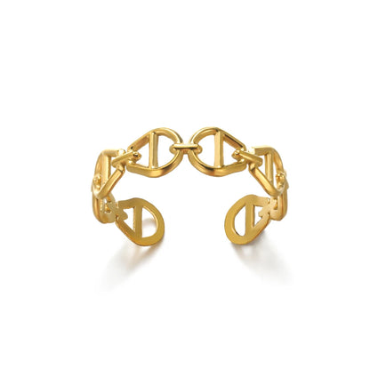 Classic Wedding Couple Rings – Gold Tone Stainless Steel Band Set