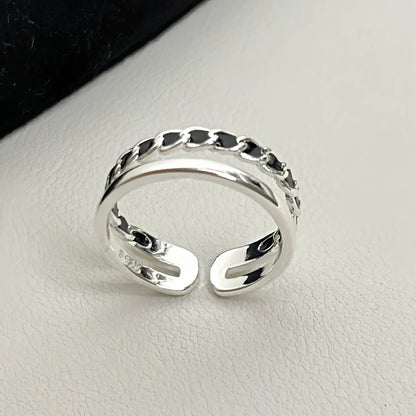 MODERN 925 STERLING SILVER HEART RING