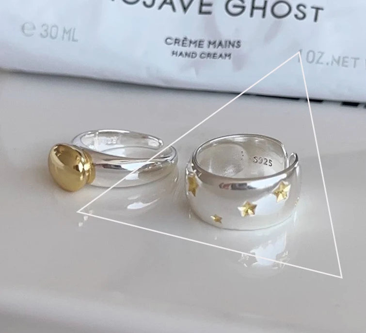 MODERN 925 STERLING SILVER HEART RING