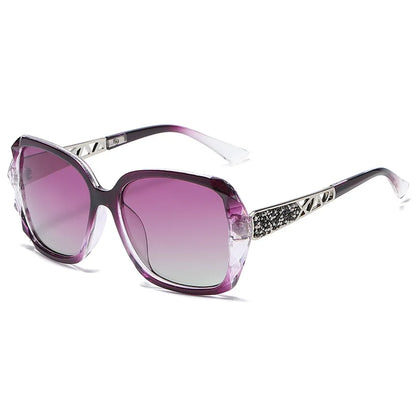 Elegant UV Protection Sunglasses with Sparkling Diamond-Inspired Finish