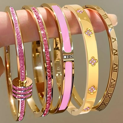 Elegant Stack Bangles Set – Sparkling Fashion Women Bracelet Gift