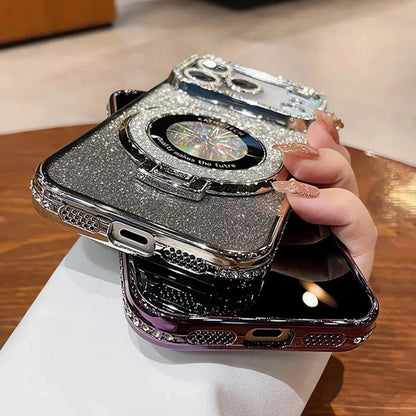 MAGNETIC CLEAR DIAMOND SHINE PHONE PROTECTION CASE