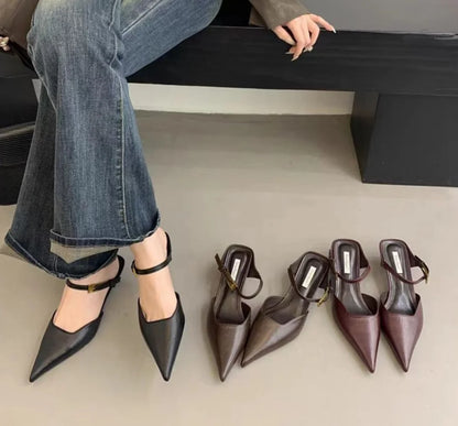 MODERN BUCKLE STRAP HIGH HEEL SLINGBACK