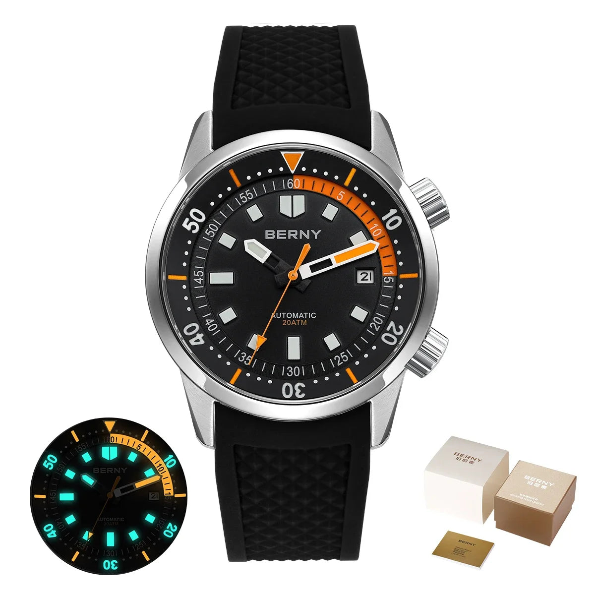 Professional 200M Automatic Diver Watch – Sapphire Luminous Steel Edition