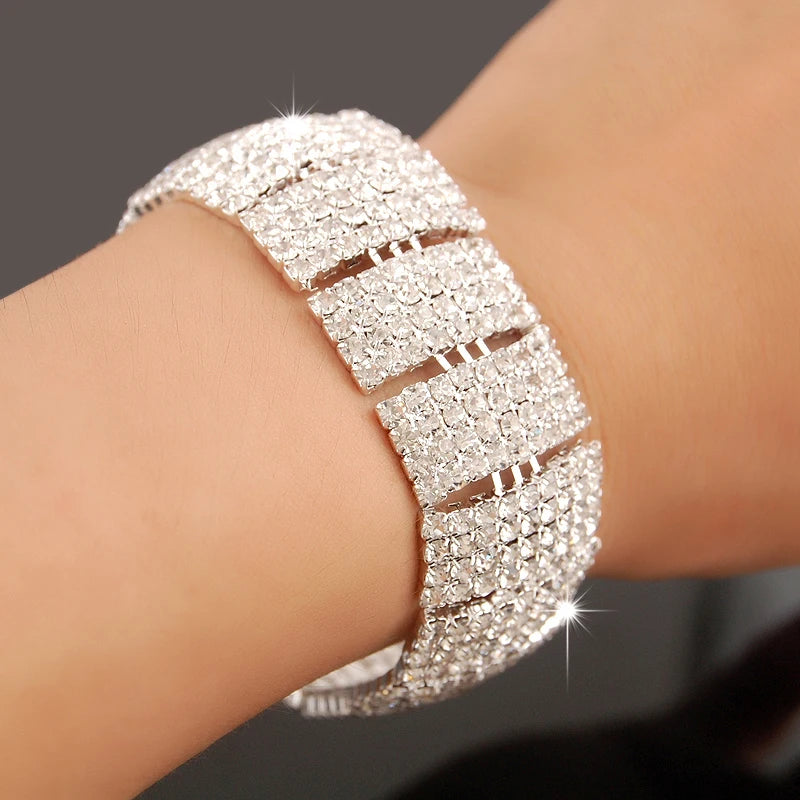 Luxury Zircon Charm Bracelet – 925 Silver Crystal Elegance Jewelry