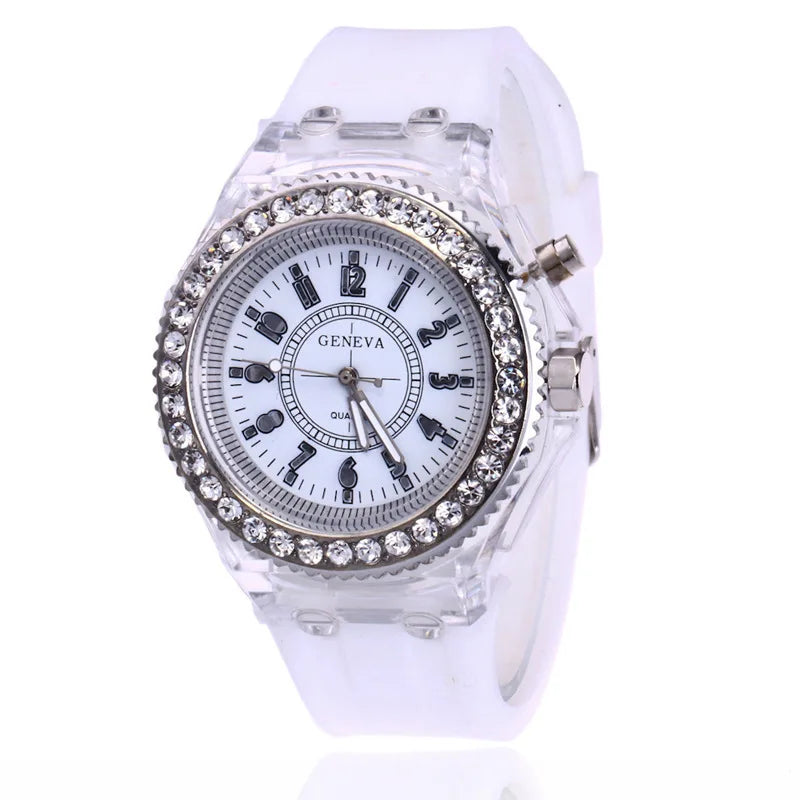 Everyday LED Light Silicone Watch – Unisex Casual Glow Wristwatch
