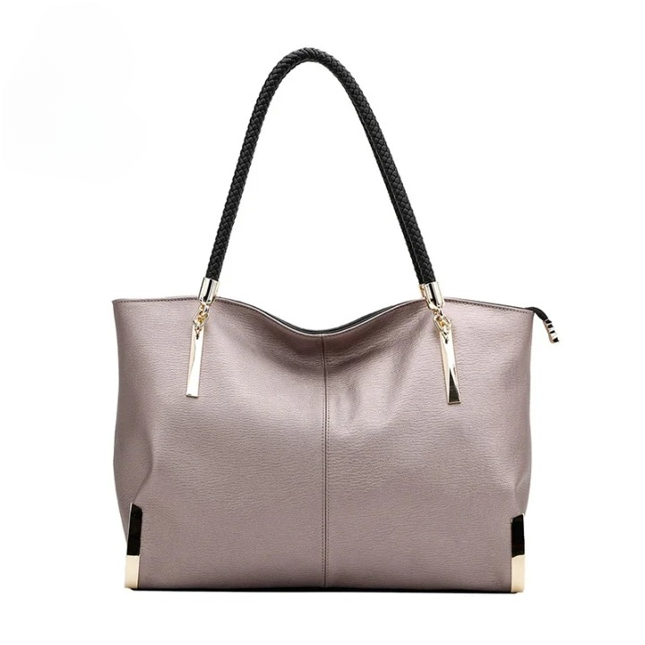 Luxury Leather Top Handle Bag – Spacious Designer Women’s Handbag