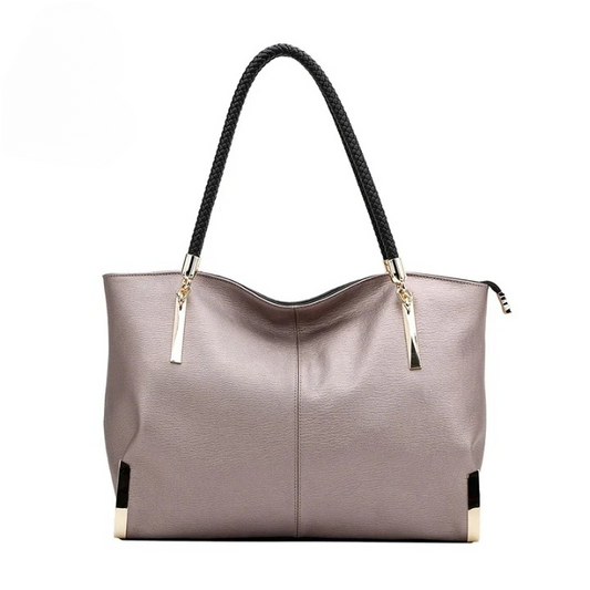 Luxury Leather Top Handle Bag – Spacious Designer Women’s Handbag