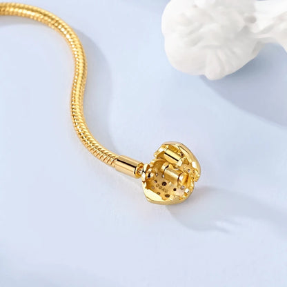 Elegant Heart Charm Bracelet – 925 Silver DIY Beads Jewelry