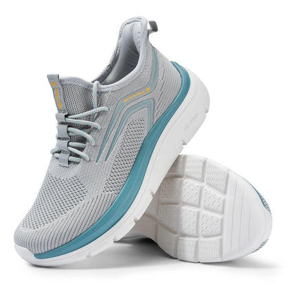 Wide Fit Men’s Athletic Shoes – Thick Sole Lightweight Casual Sneakers