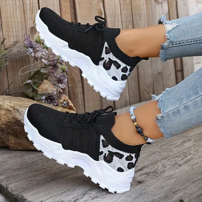WildStep Leopard Sneakers – Breathable Air Mesh Street Style Shoes