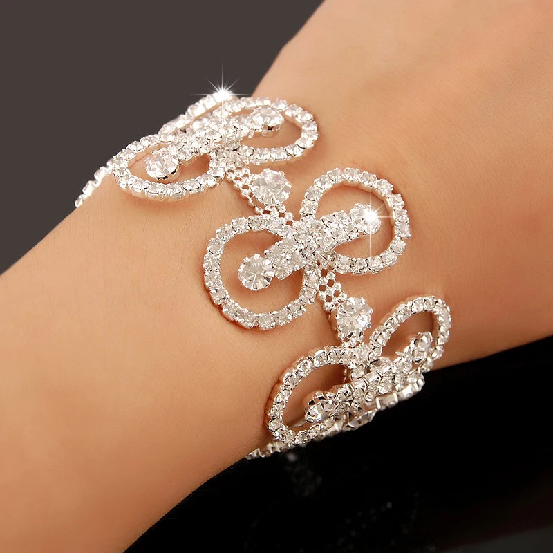 Luxury Zircon Charm Bracelet – 925 Silver Crystal Elegance Jewelry